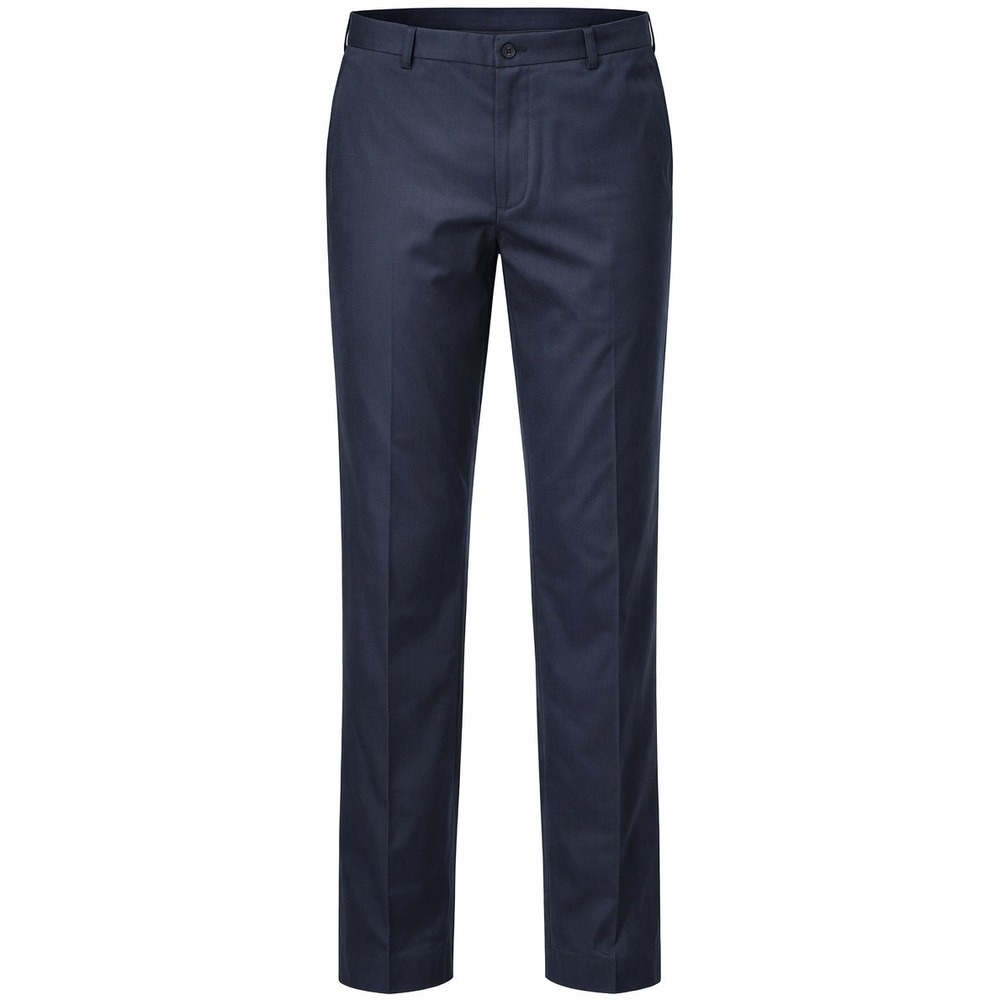 Etro Trousers Mens 50‎ Navy Blue Cotton Stretch Made in Italy Flat Front Pants